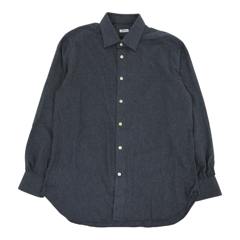 Kiton Grey Brushed Cotton Shirt Size XL