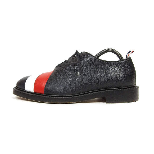 Thom Browne Pebbled Leather Striped Oxfords Size 8