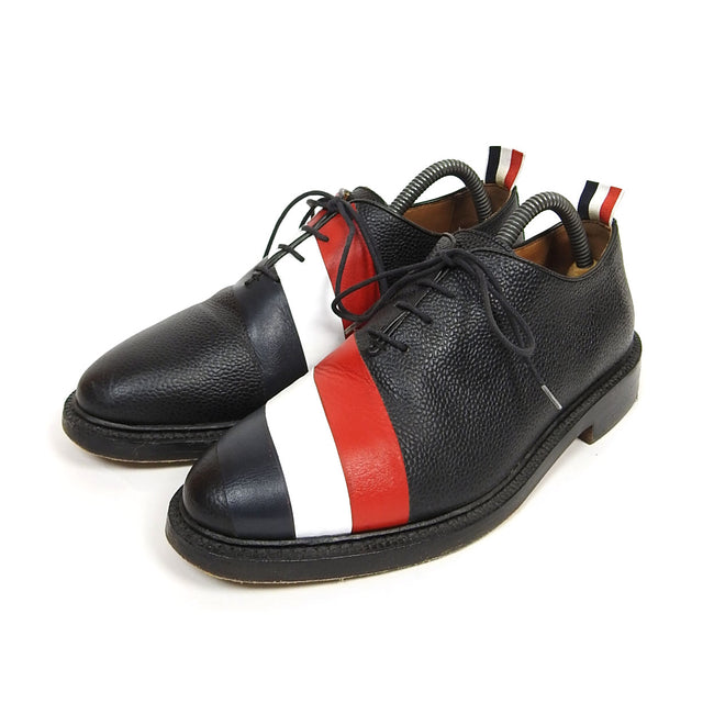 Thom Browne Pebbled Leather Striped Oxfords Size 8