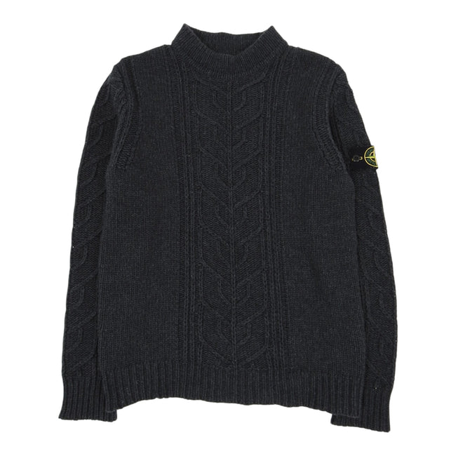 Stone Island charcoal cableknit mockneck size Medium