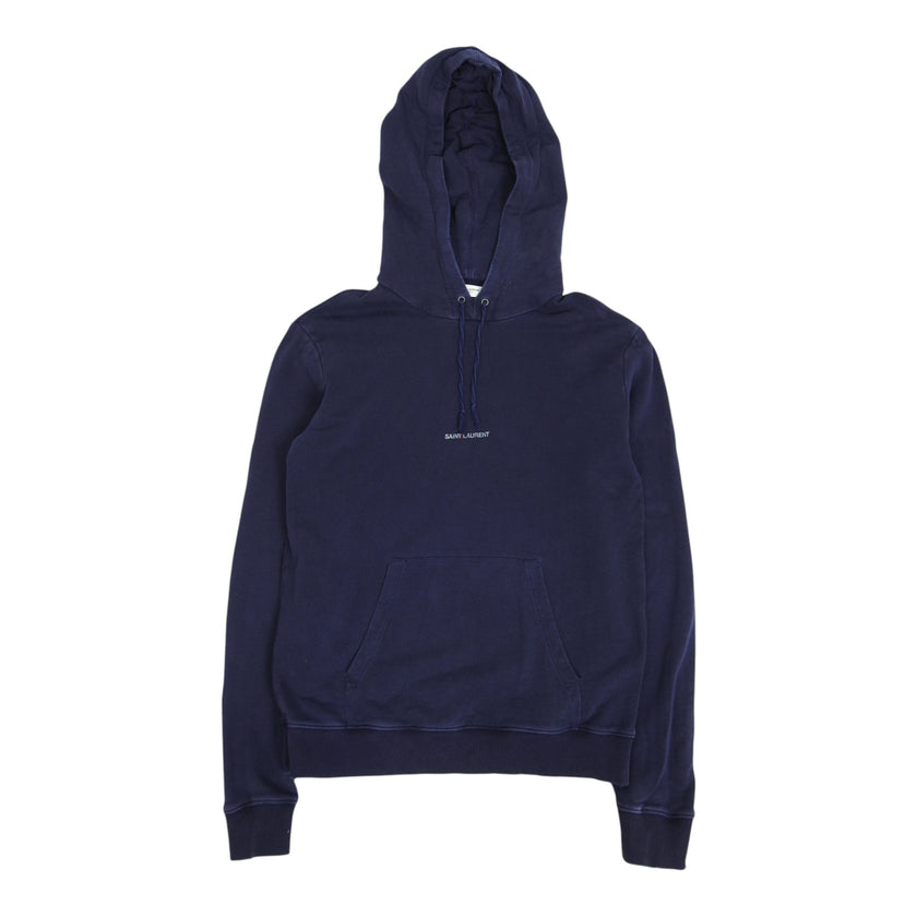 Saint Laurent Paris Distressed Logo Hoodie Size Medium