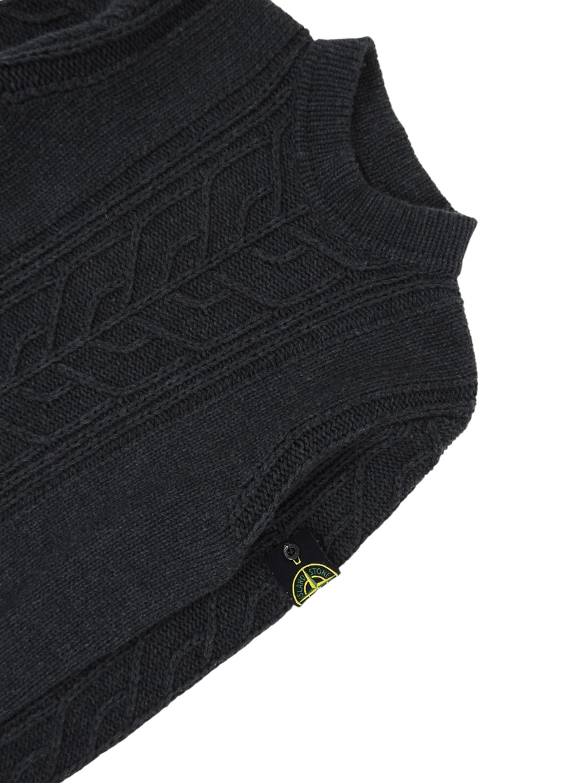 Stone Island charcoal cableknit mockneck size Medium