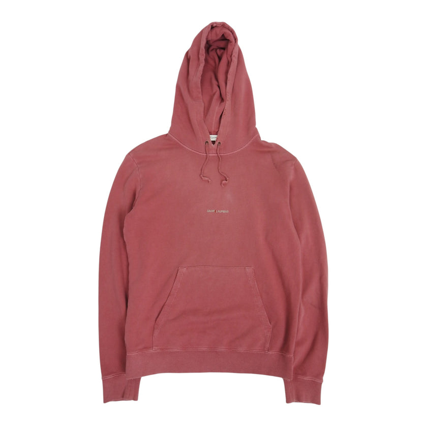 Saint Laurent Paris Distressed Logo Hoodie Size Medium