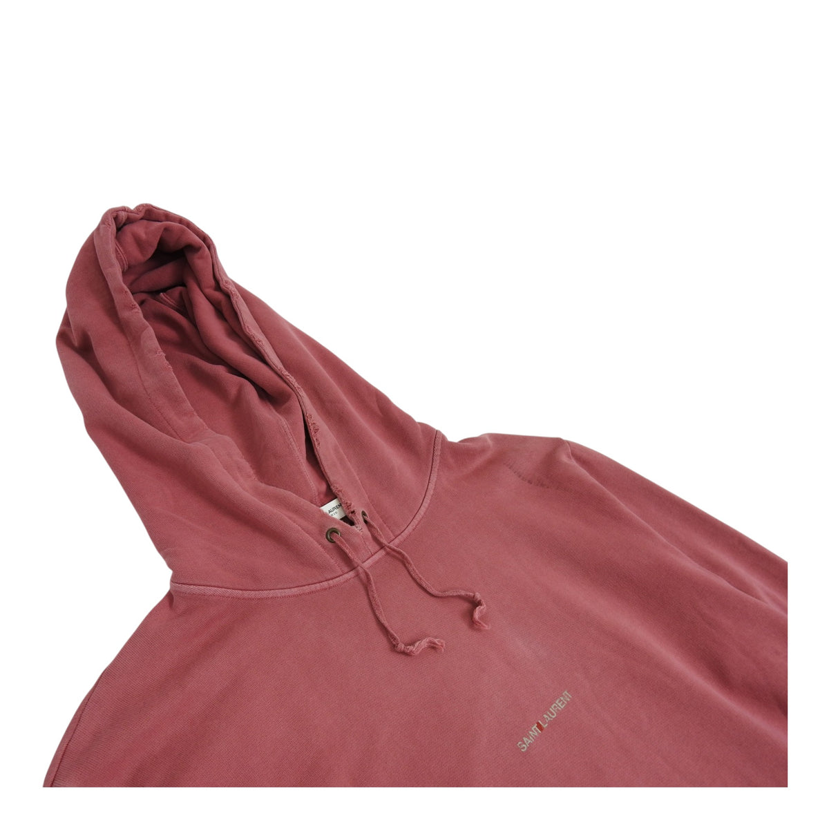 Saint Laurent Paris Distressed Logo Hoodie Size Medium