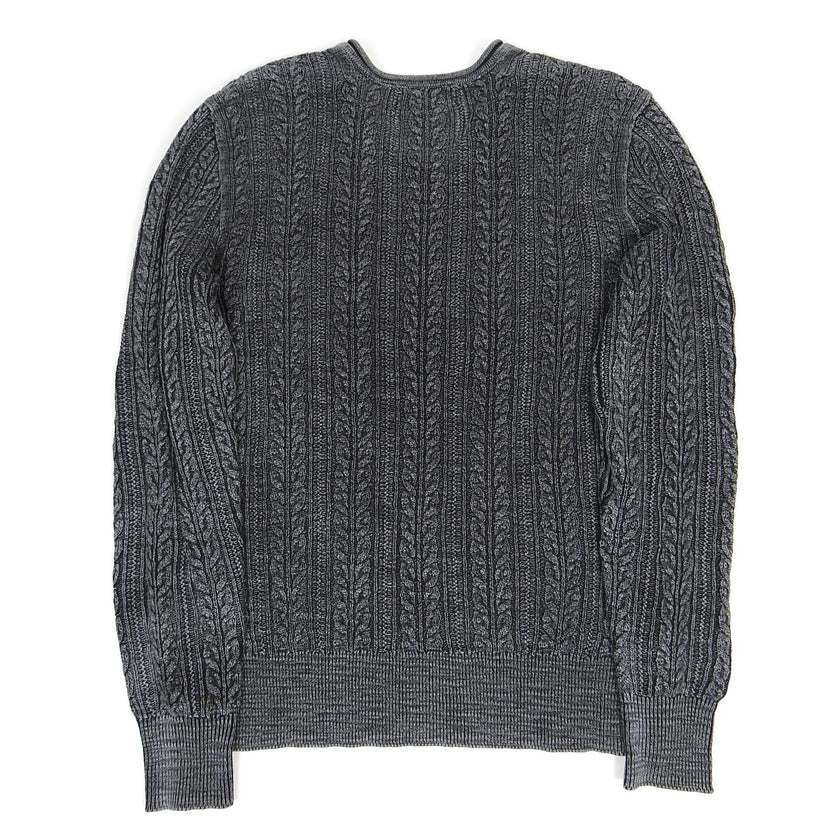John Varvatos Cableknit V Neck Sweater Size Small