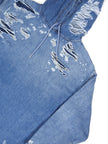 Diesel Distressed Denim Hoodie Size Medium