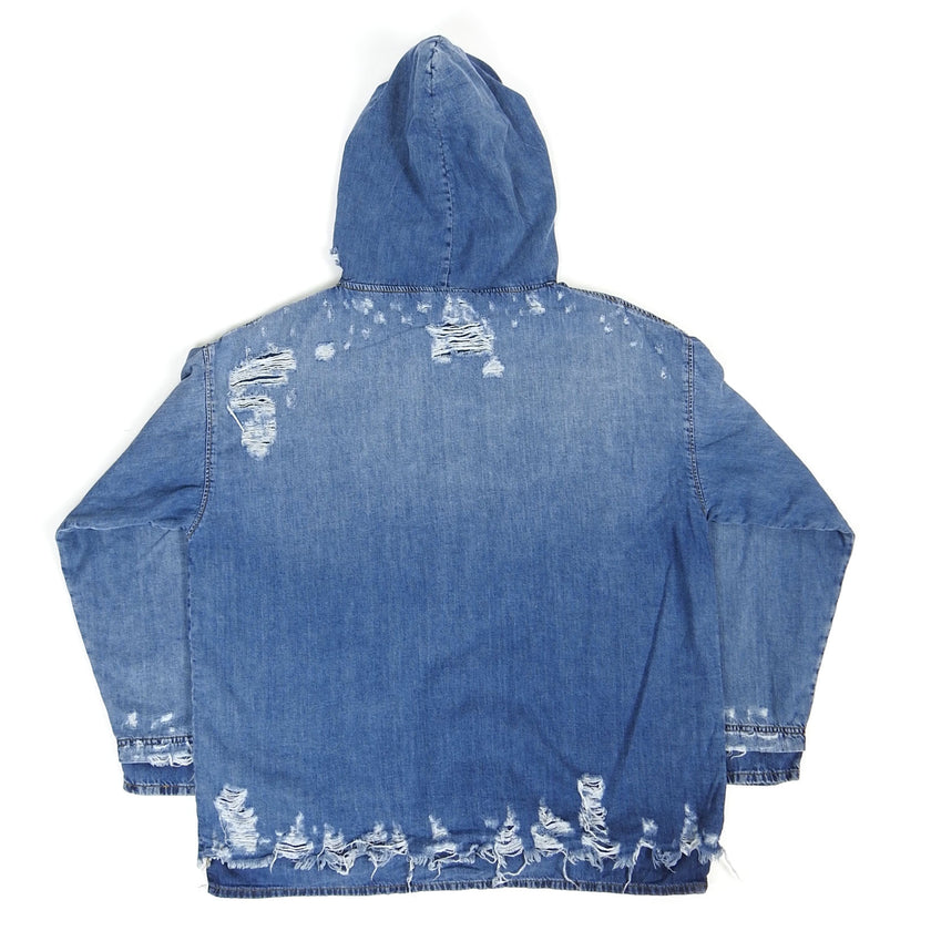 Diesel Distressed Denim Hoodie Size Medium
