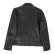 Sandro Brown Distressed Leather Zip Jacket Size Small