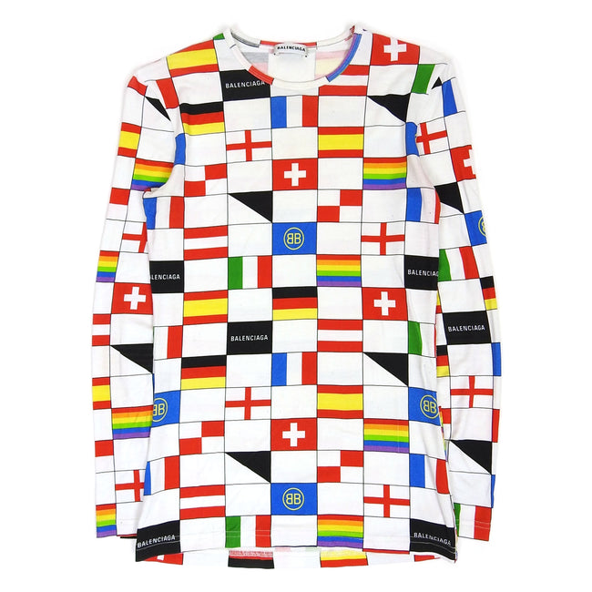 Balenciaga Flag Longsleeve T-Shirt Size Small