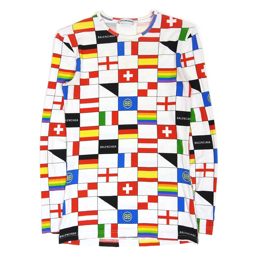 Balenciaga Flag Longsleeve T-Shirt Size Small
