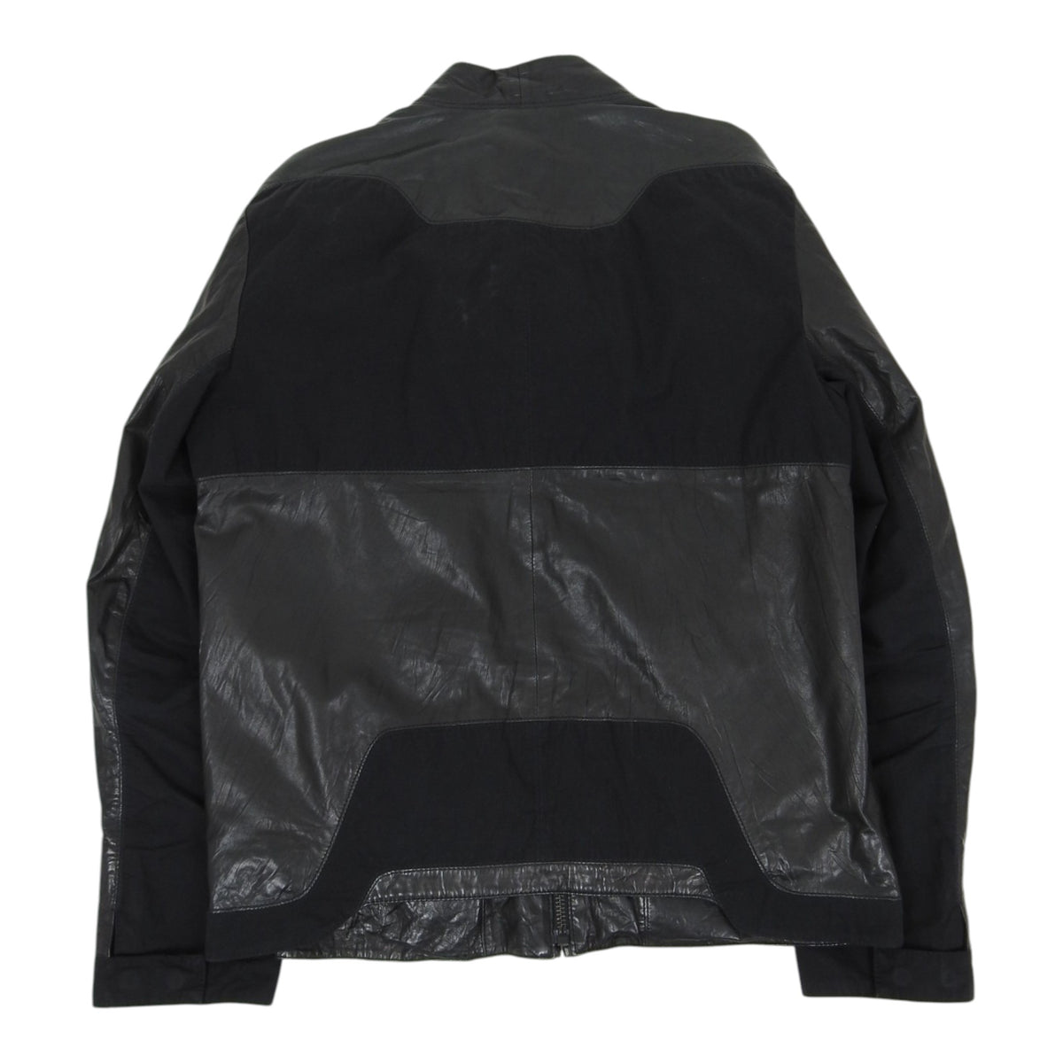 Helmut Lang black waxed leather jacket size Large