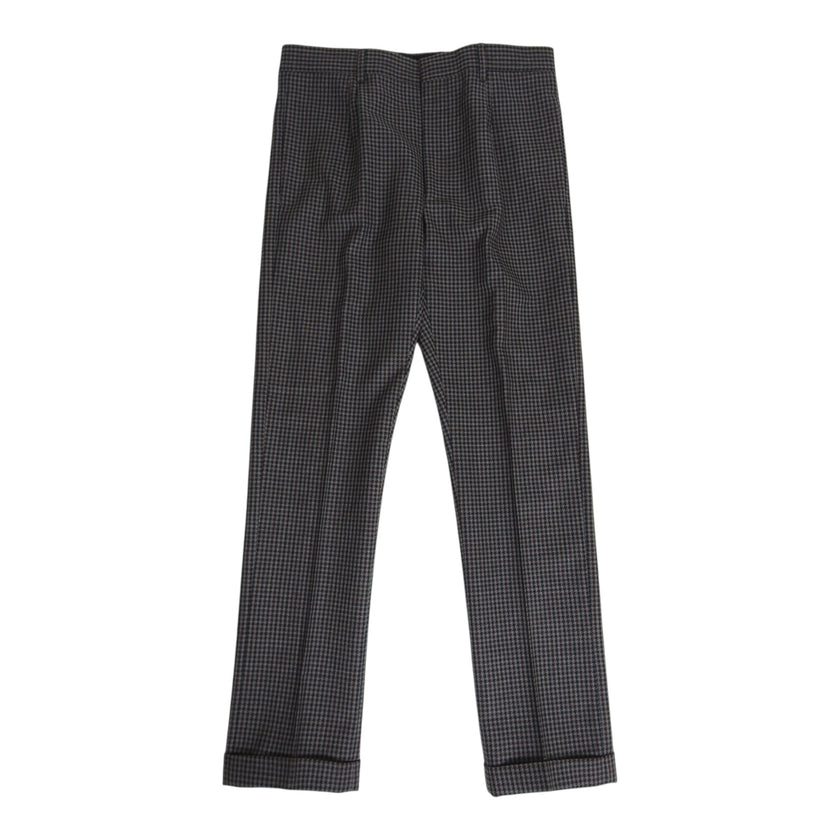 Prada Pleated Houndstooth Trousers Size 44