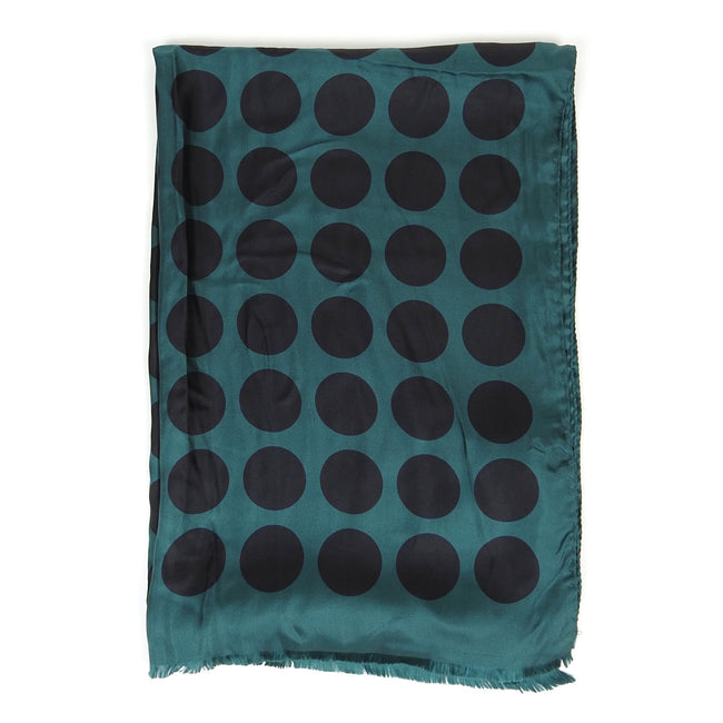 Doppiaa Silk Polka Dot Scarf