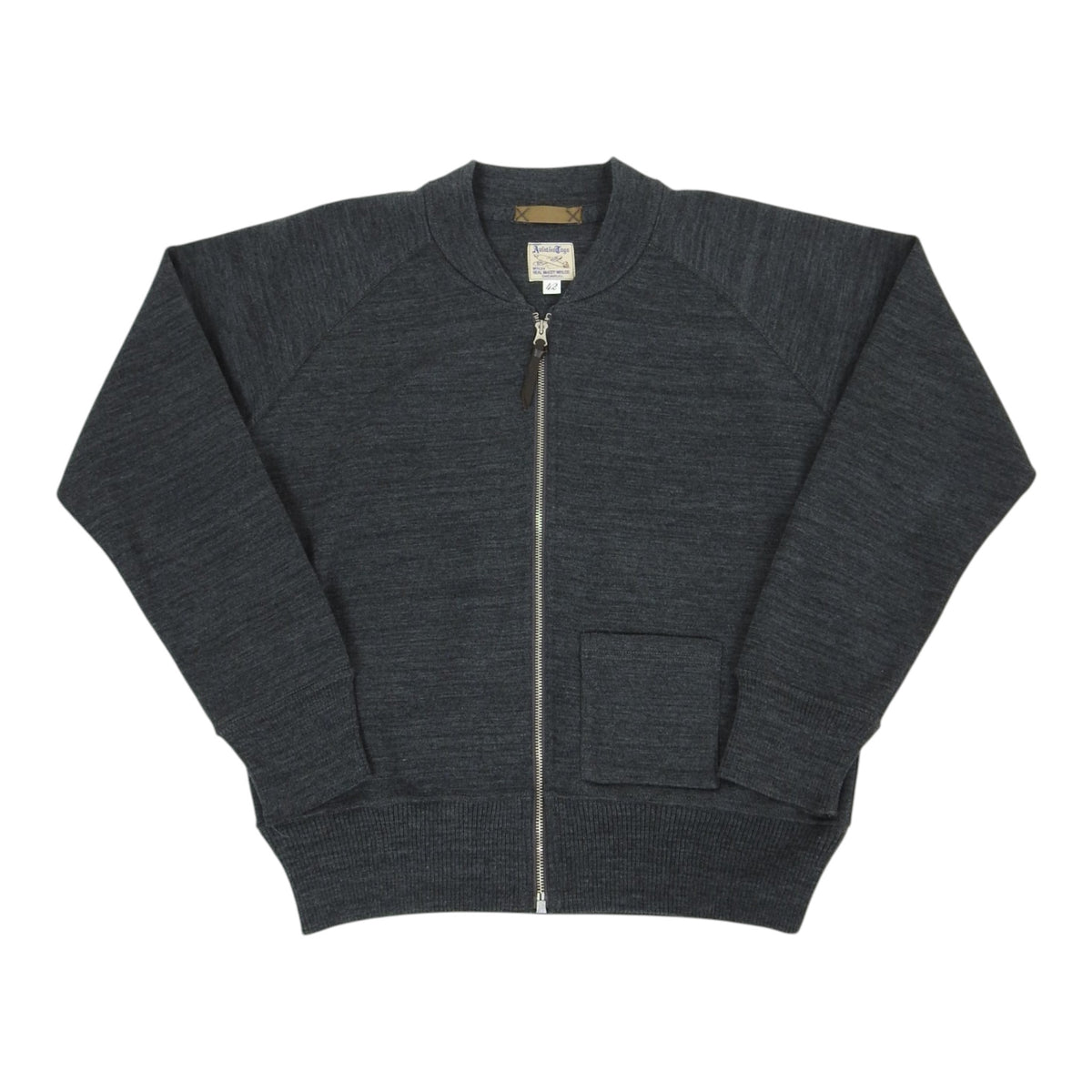 The Real McCoys Grey Zip Sweater Size 42