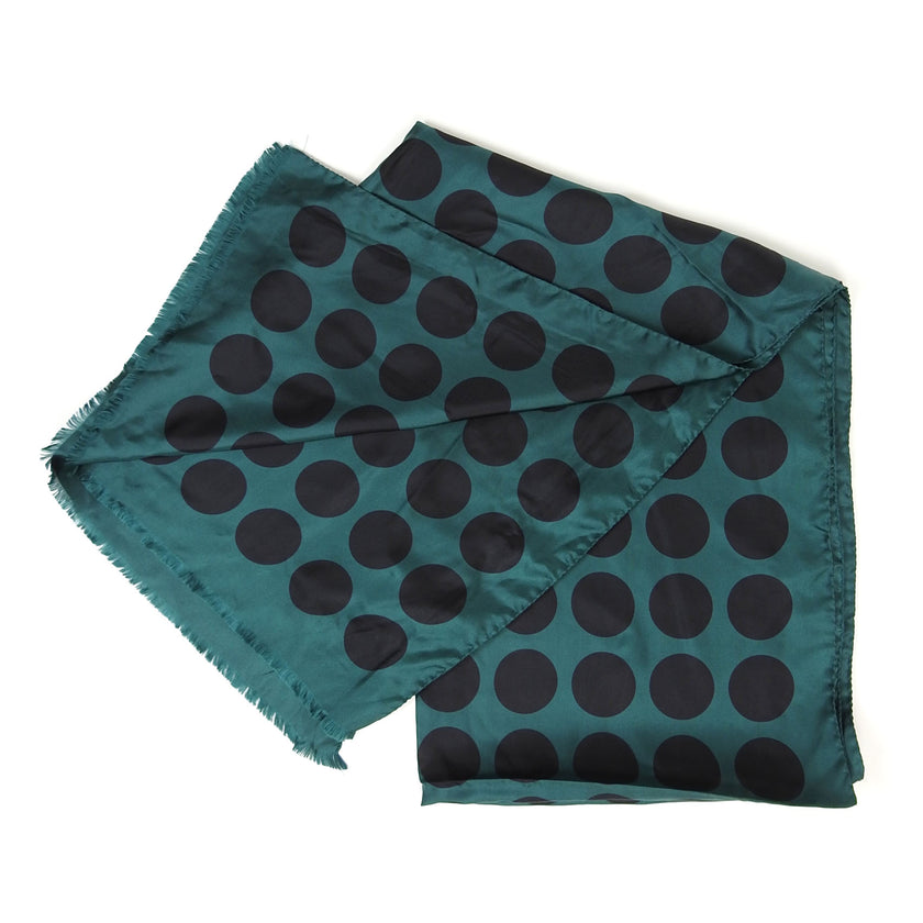 Doppiaa Silk Polka Dot Scarf