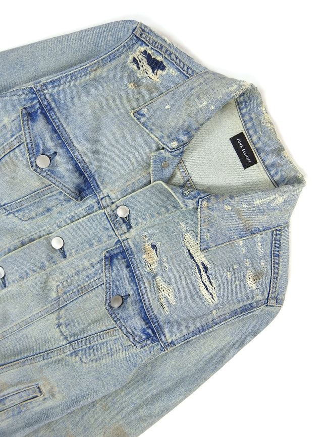 John Elliott Distressed Denim Jacket Size Medium