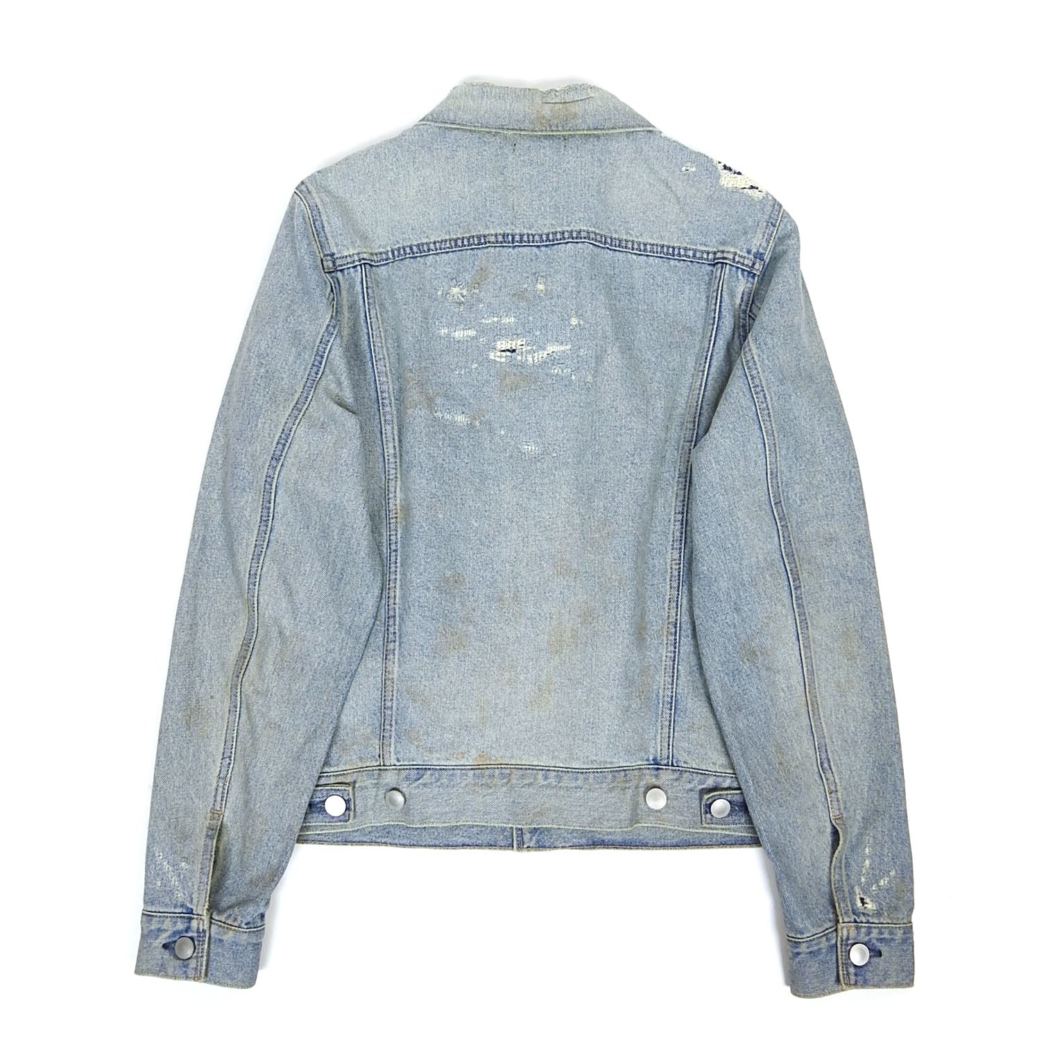 John Elliott Distressed Denim Jacket Size Medium
