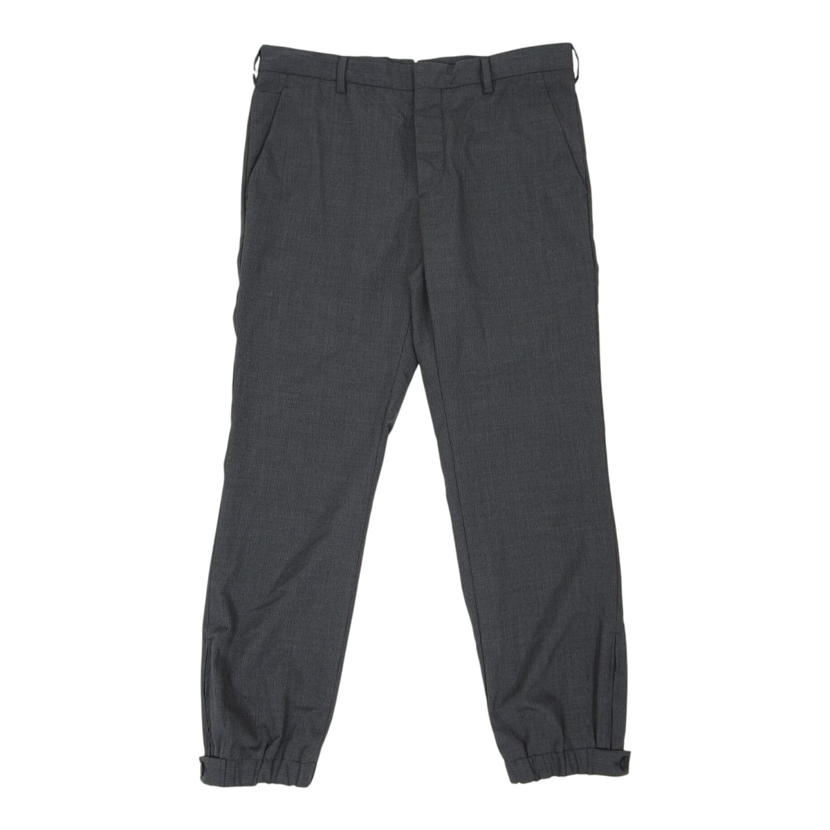 Prada Cuff Striped Trousers Size 46