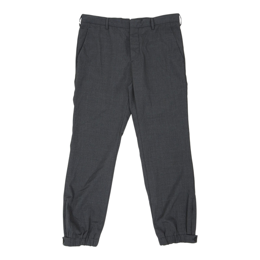 Prada Cuff Striped Trousers Size 46