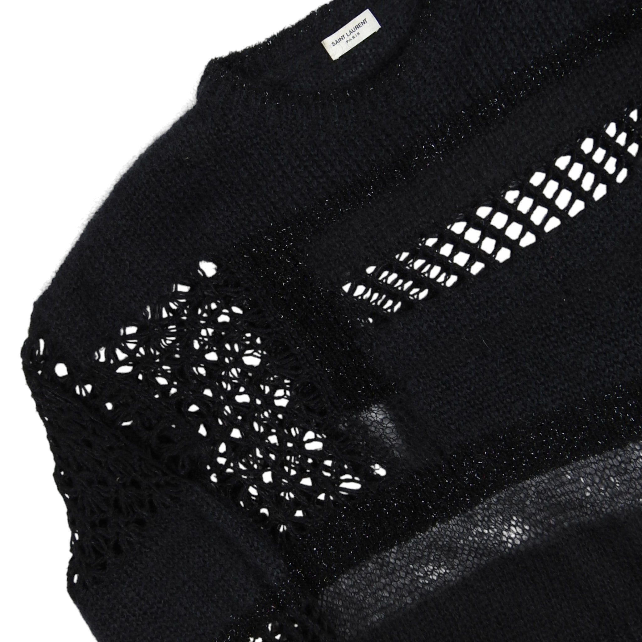 Saint Laurent Paris Loose Knit Mohair Sweater Size Medium