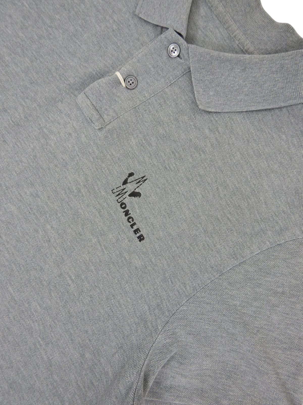Moncler grey Retro Logo Polo size Large