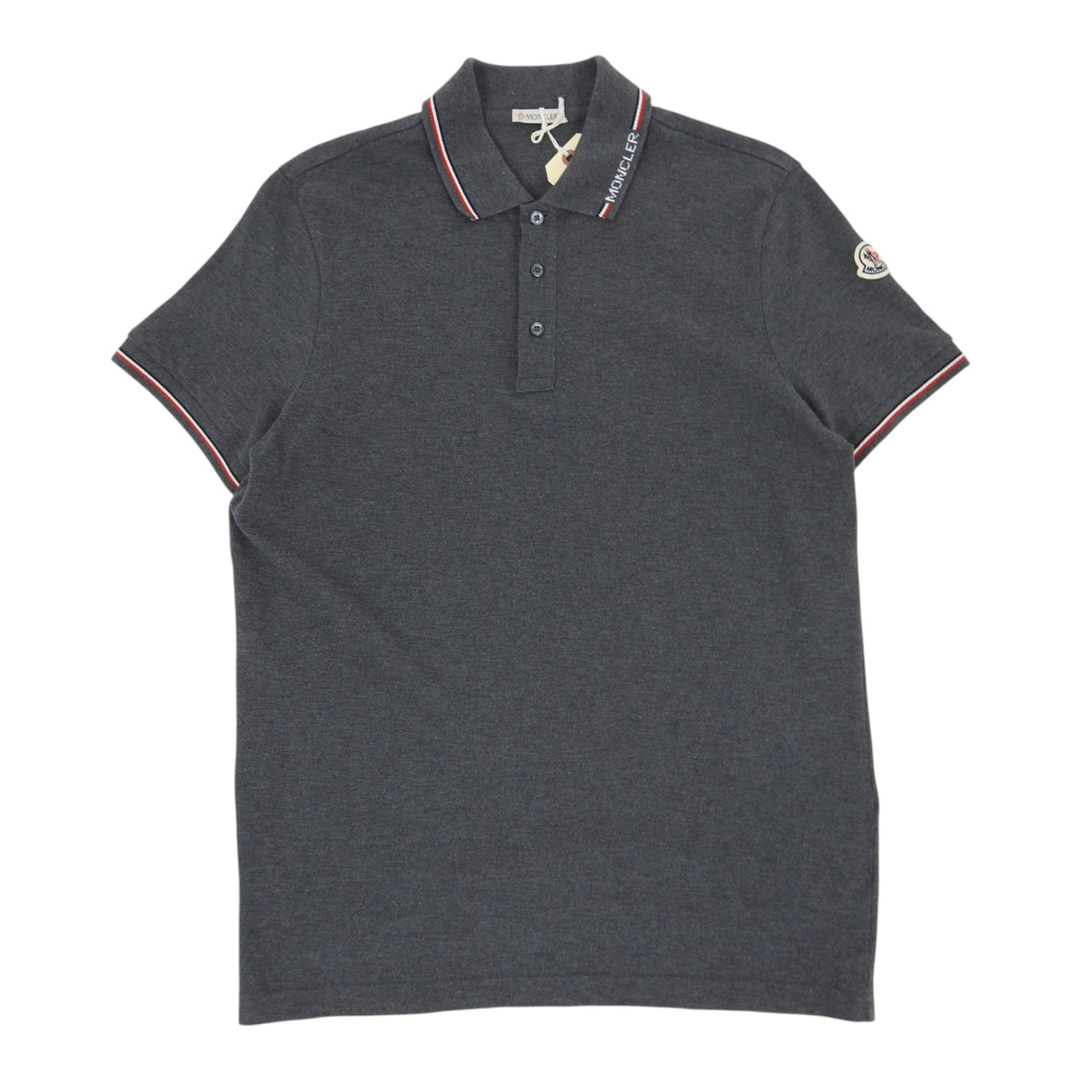 Moncler dark grey Polo size Medium
