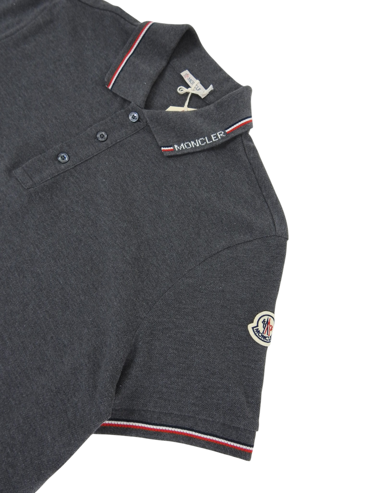 Moncler dark grey Polo size Medium