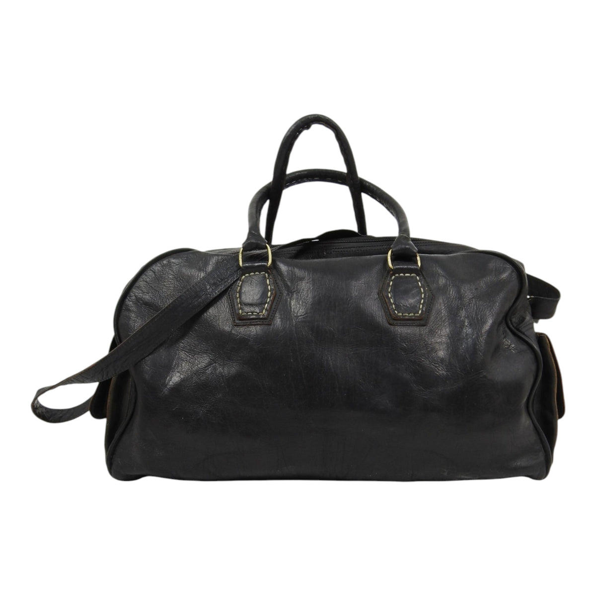 Vintage Leather Duffle Bag