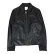 Sandro Black Leather Zip Jacket Size Medium