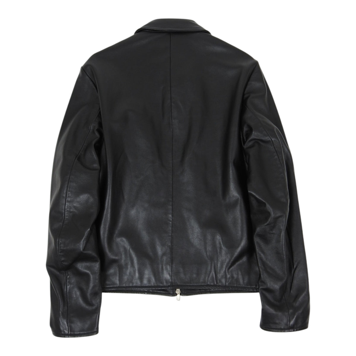 Sandro Black Leather Zip Jacket Size Medium