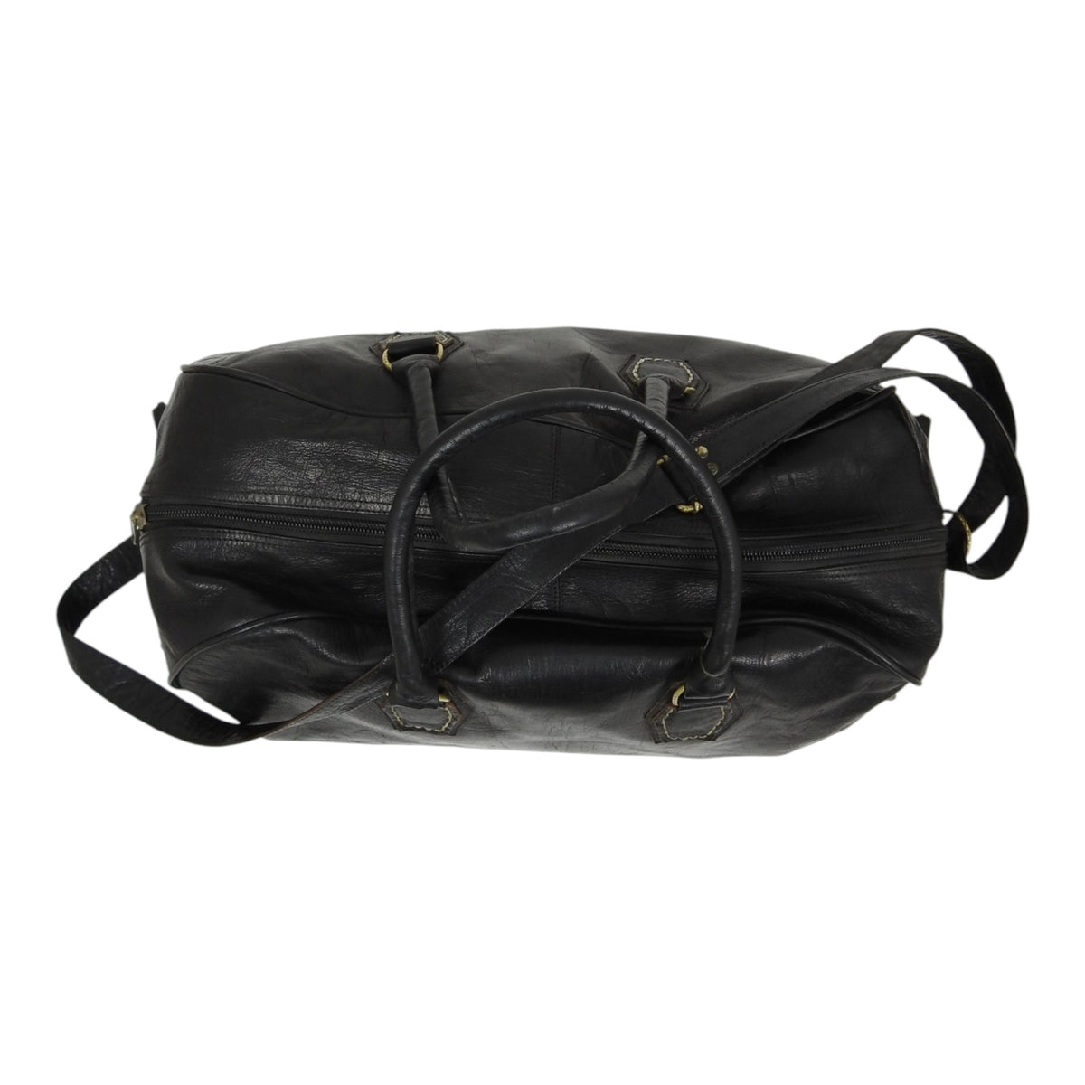 Vintage Leather Duffle Bag