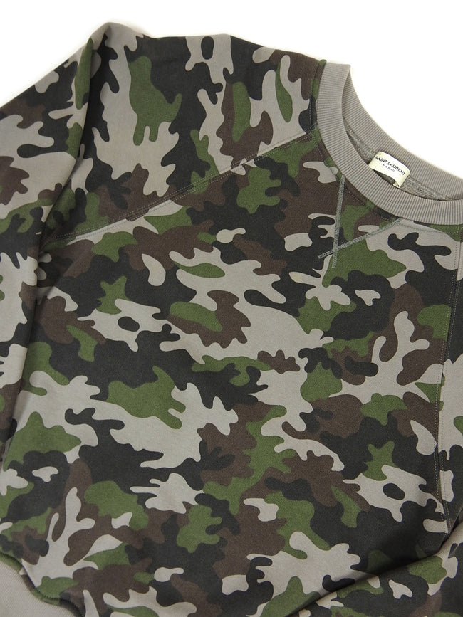Saint Laurent Paris Camo Sweatshirt Size M