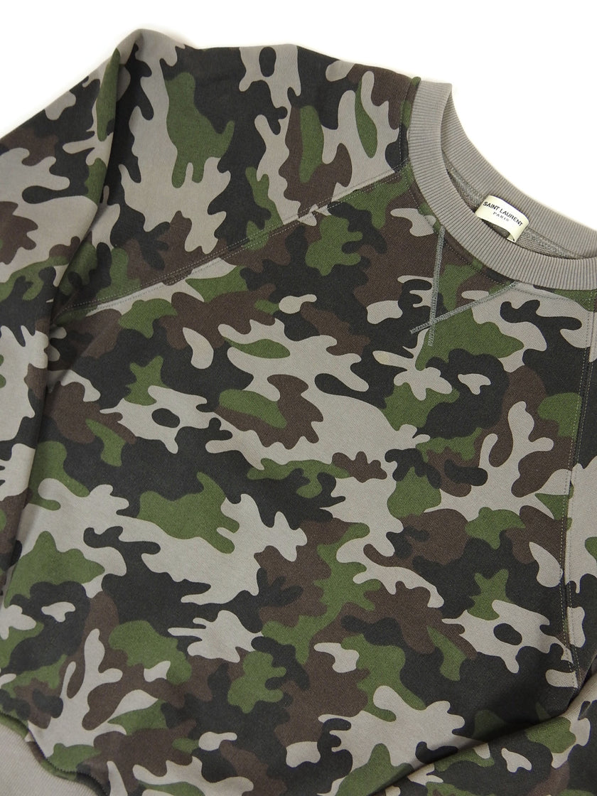 Saint Laurent Paris Camo Sweatshirt Size M