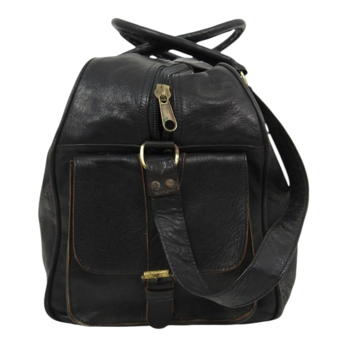 Vintage Leather Duffle Bag
