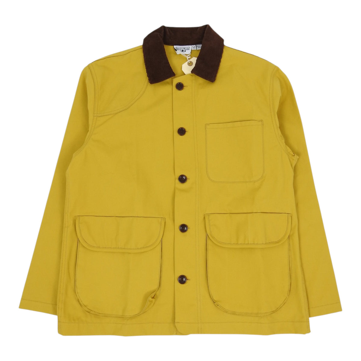 Serviceworks yellow Cord Collar Chore Coat Size Medium