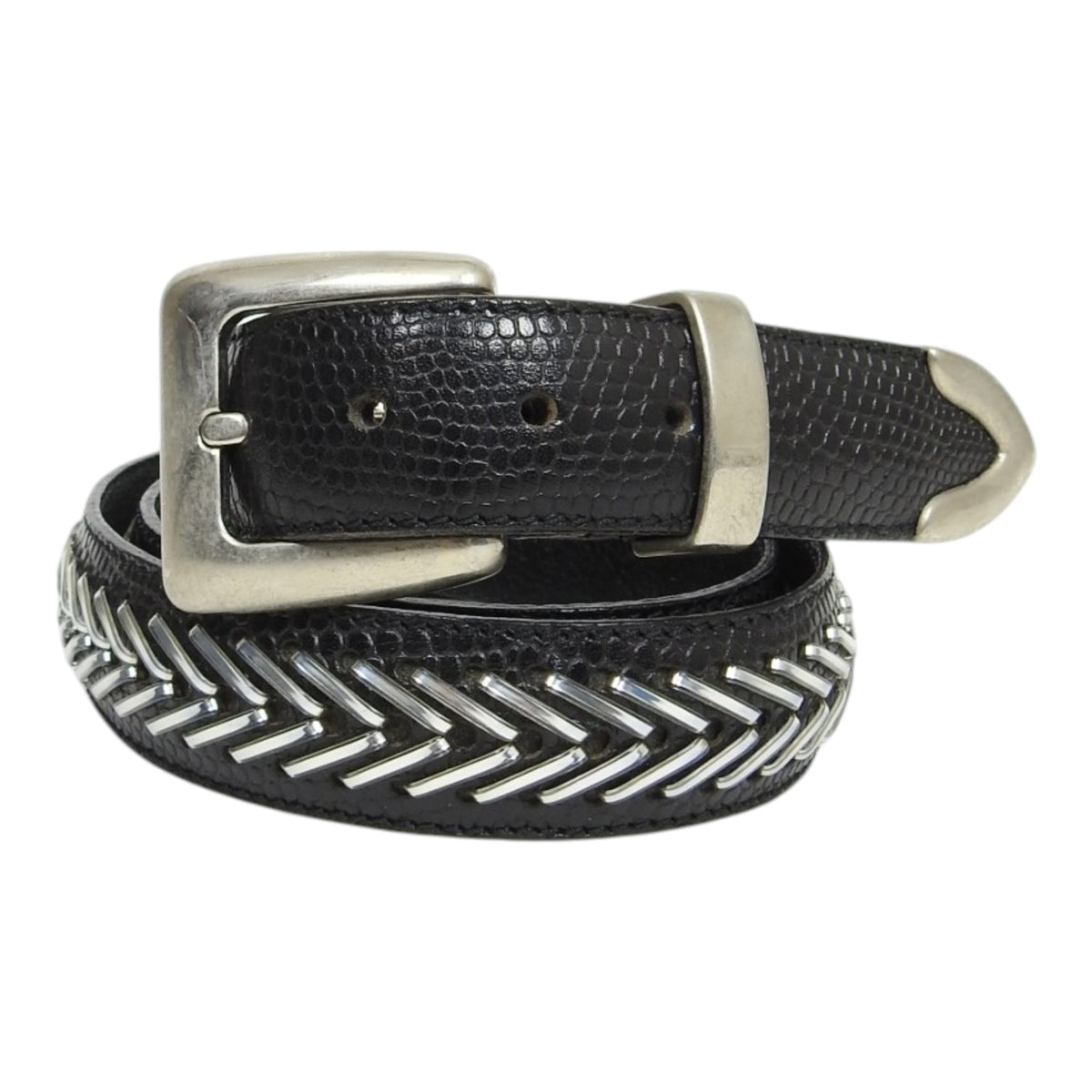 Nanni Chevron Leather Belt Size 100 | 40