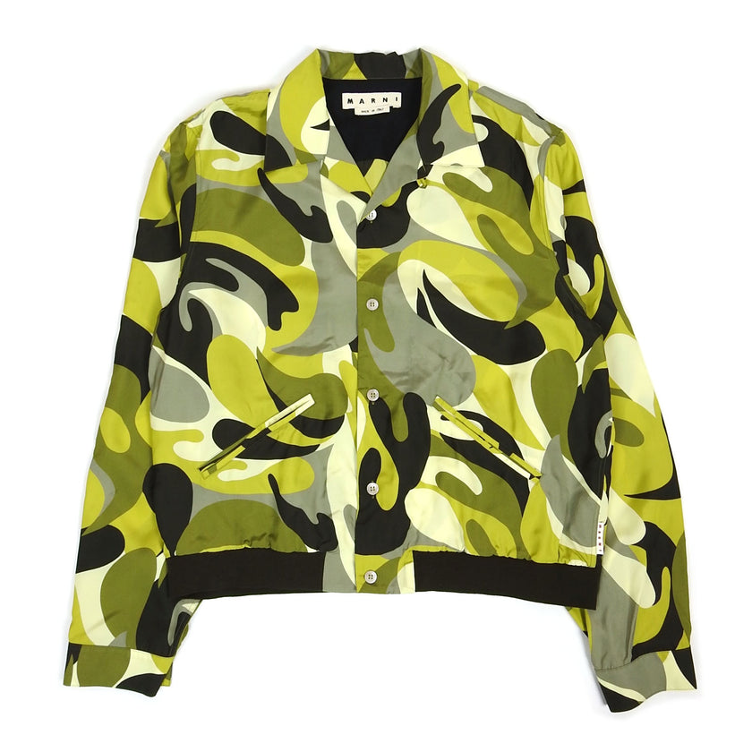 Marni Camp Collar Viscose Jacket Size 56