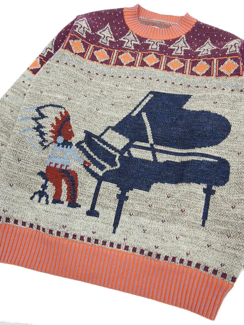 Kapital 7G Knit Alaska Camp Piano Sweater Size 1