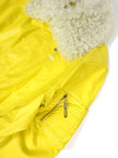 032C Shearling Collar Rain Coat Size 2XL