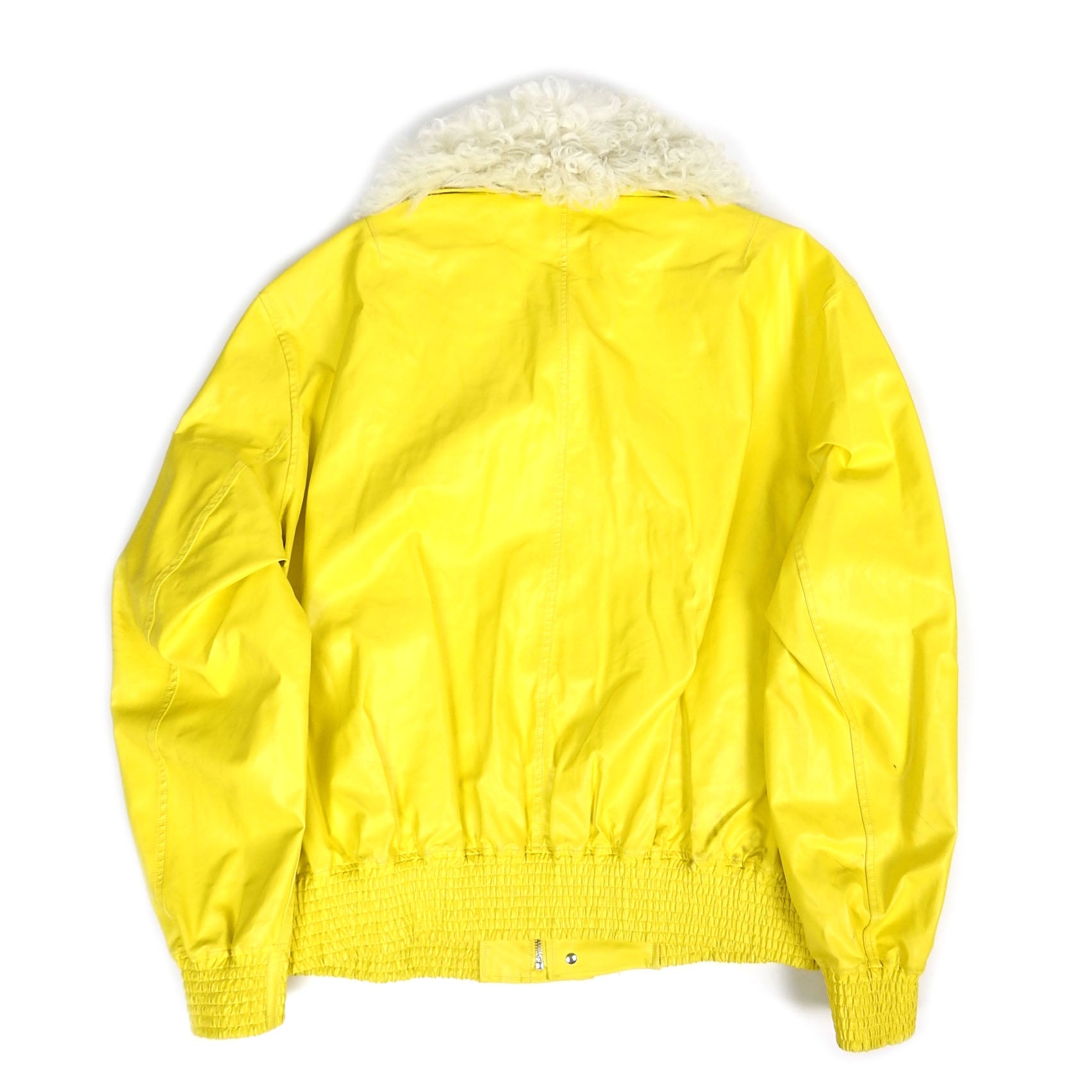 032C Shearling Collar Rain Coat Size 2XL