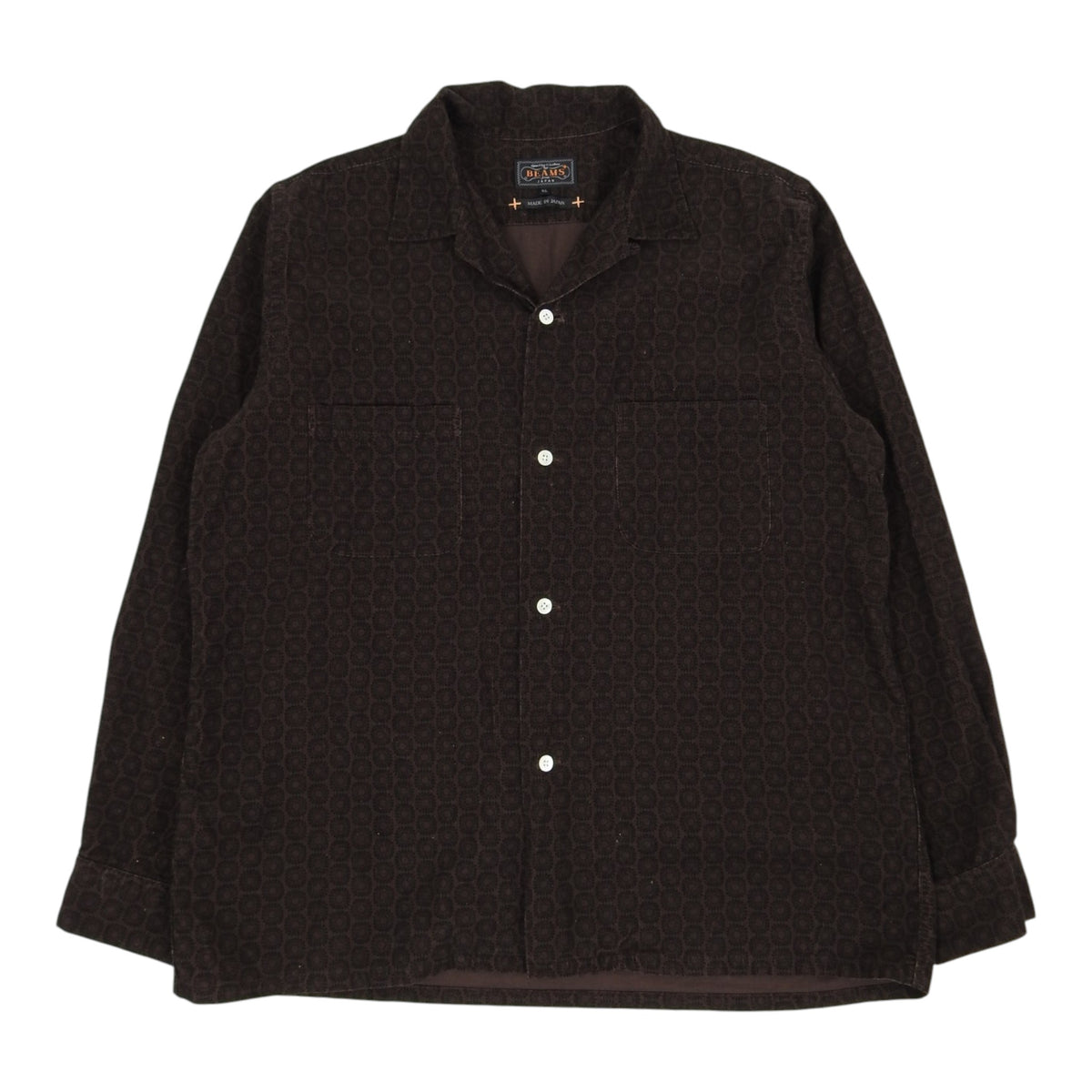 Beams+ Camp Collar Cord Shirt Size XL