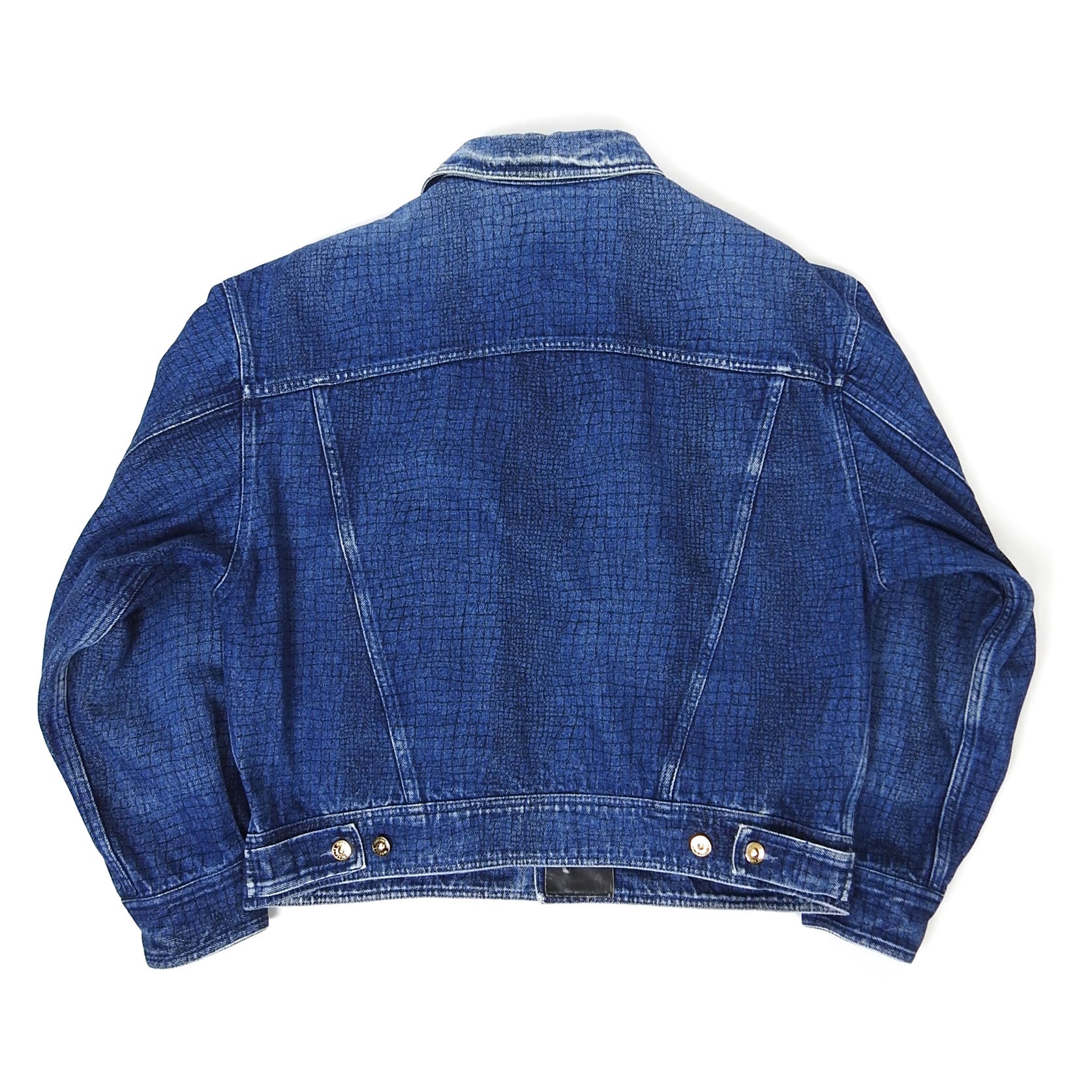 Versace Jeans Snake Print Denim Jacket Size Large