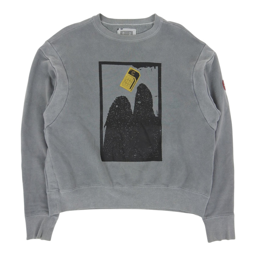 Cav Empt grey Graphic Crewneck Sweatshirt size Small