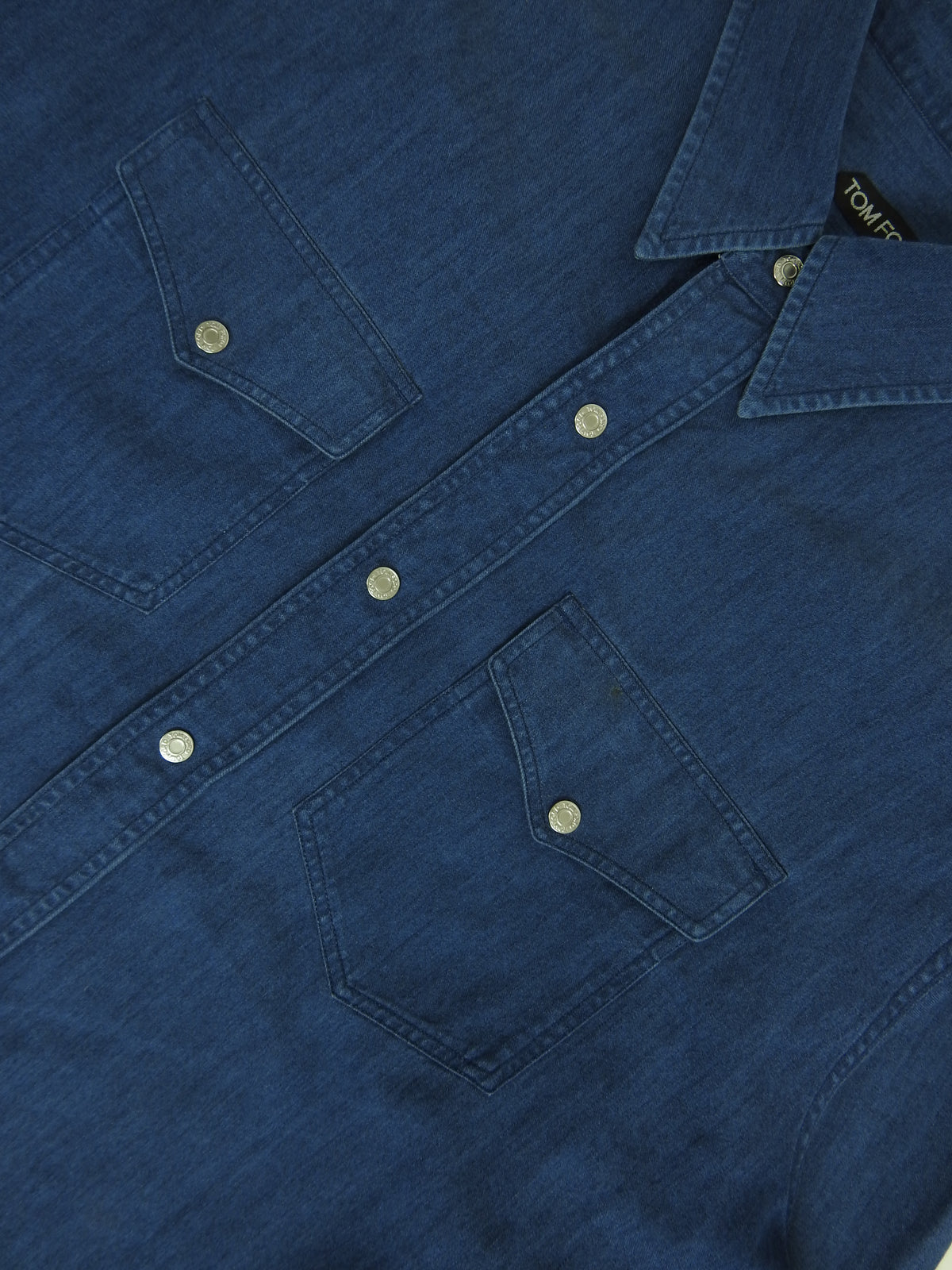 Tom Ford Western Denim Shirt Size 17