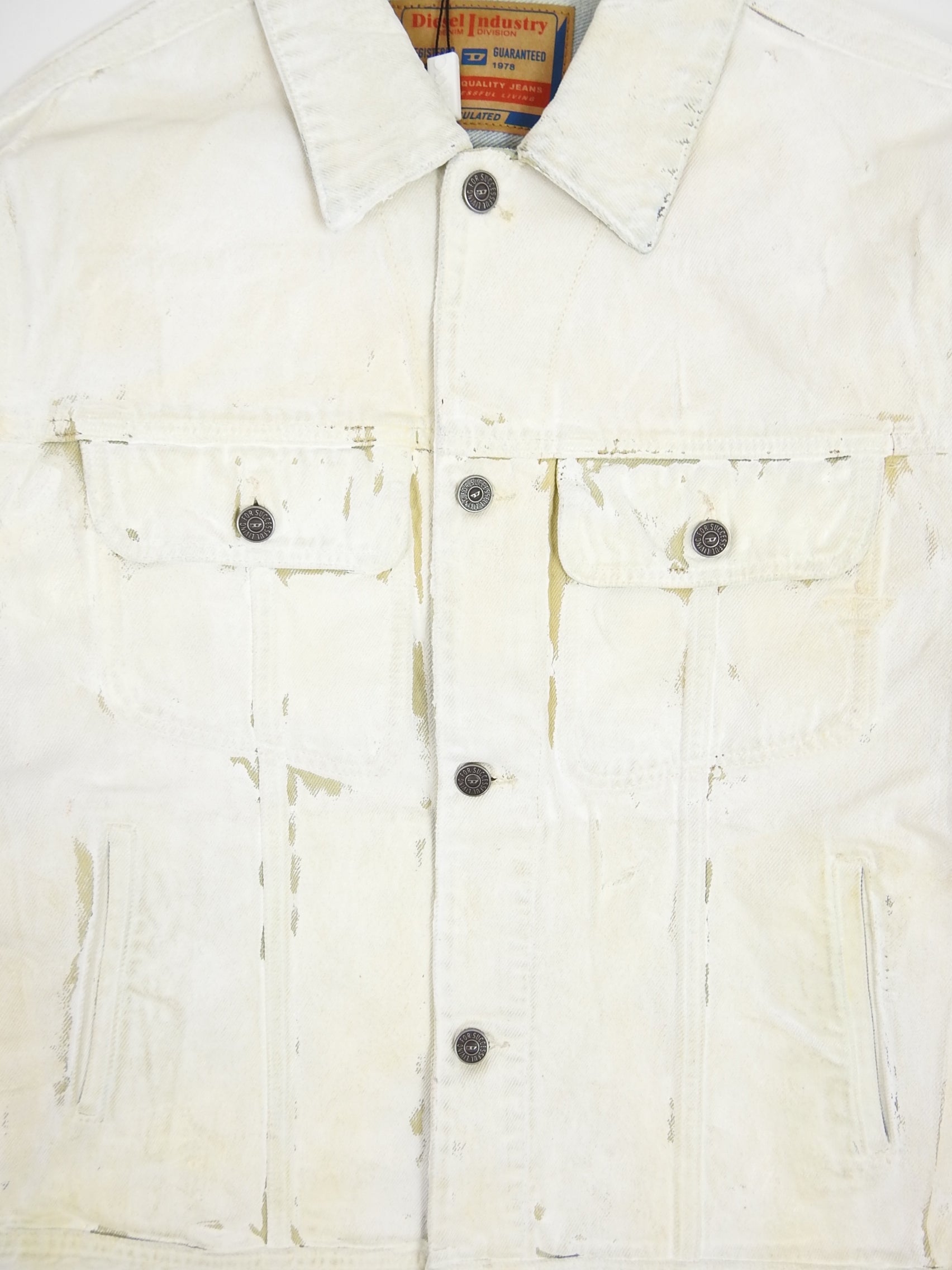 Diesel D-Barcy Painted Denim Jacket Size Small