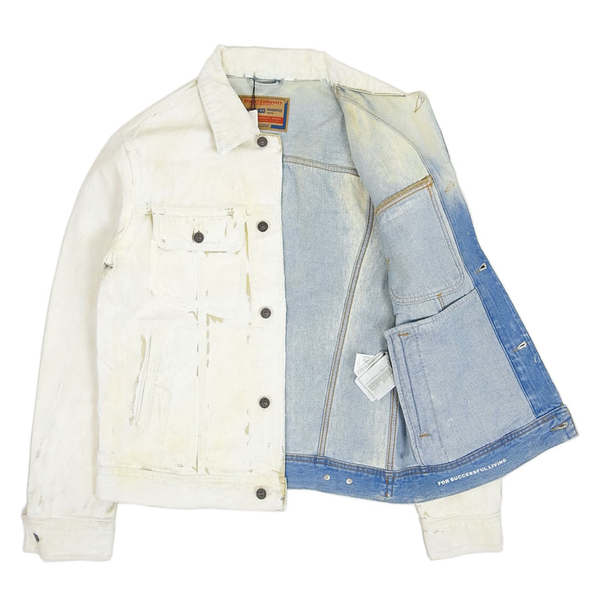 Diesel D-Barcy Painted Denim Jacket Size Small