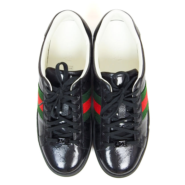 Gucci Black Ace GG Crystal Size 10.5
