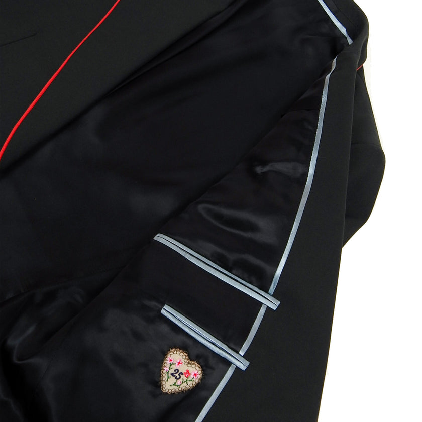 Gucci Black/Red 2 Piece Suit Size 44 R