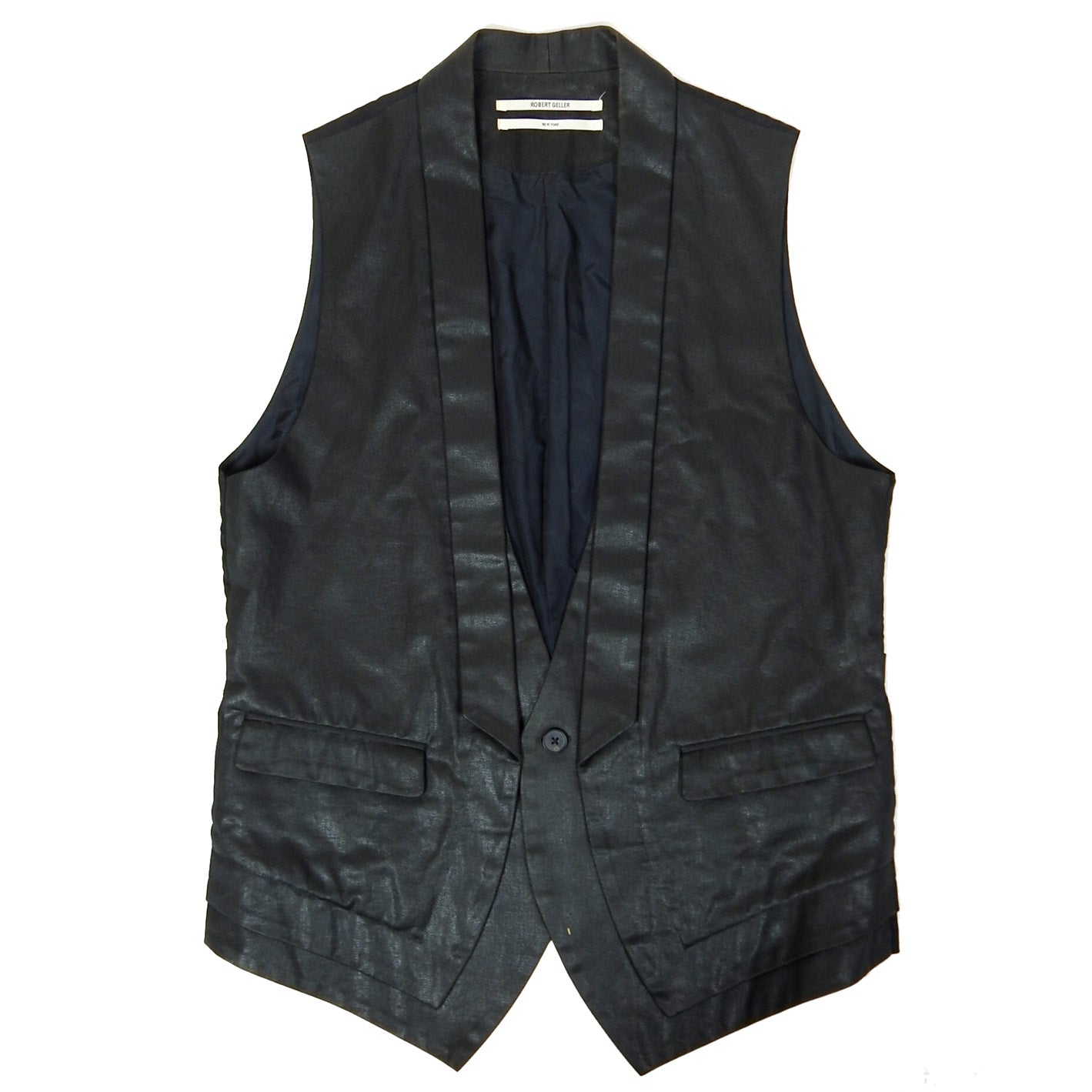 Robert Geller Waxed Vest Size 50