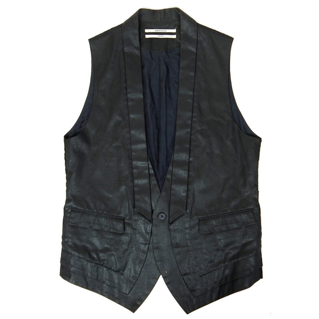 Robert Geller Waxed Vest Size 50